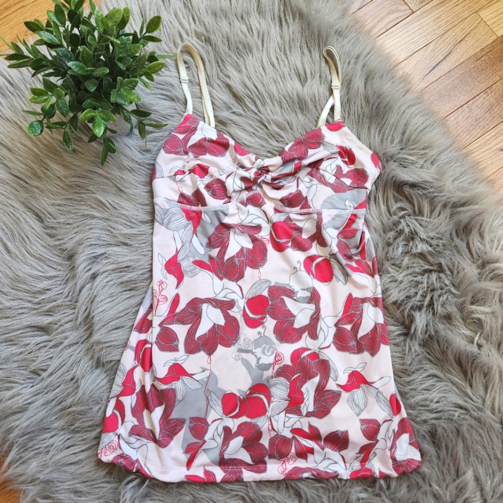 lululemon athletica Floral Tank Top - Red and Gray
